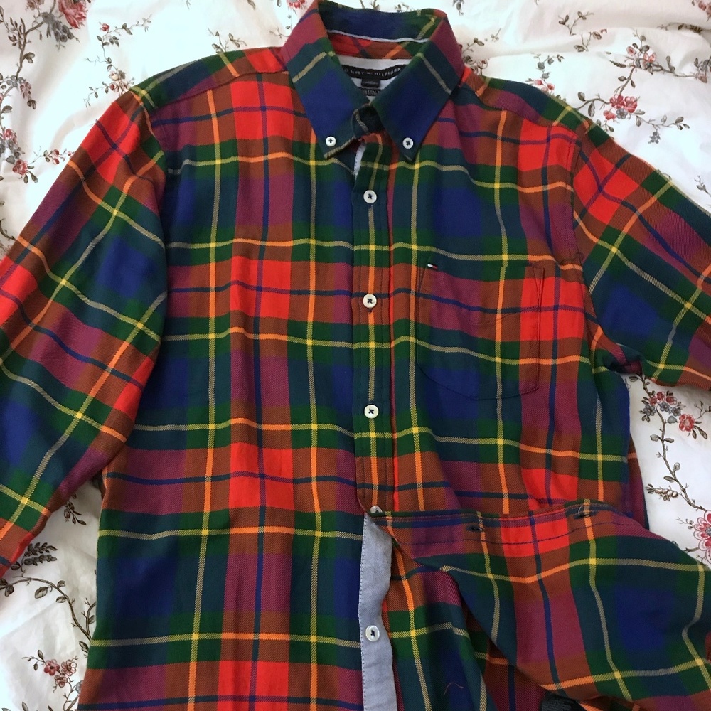Tommy Hilfiger Plaid Shirt Men's Small